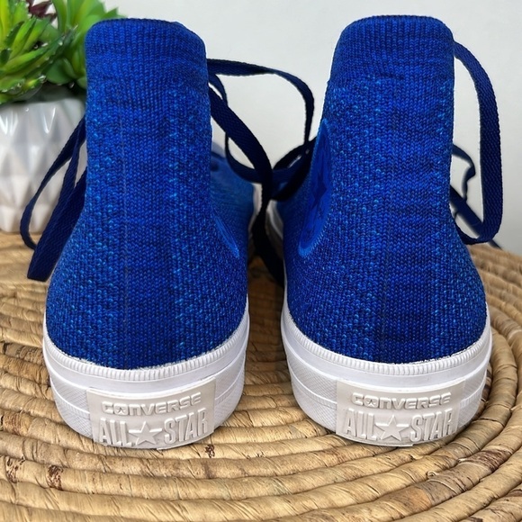 Converse Flyknit High Top Chuck Taylor All Stars Blue 8 - Picture 4 of 10